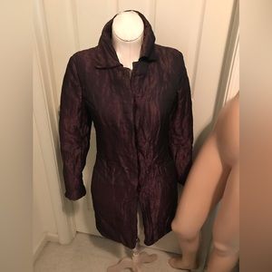 Gigli jeans coat metallic purple size 40 new never worn see pics runway/Rare